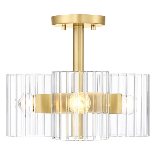 Designers Fountain Aries Brushed Gold Semi-Flushmount Light