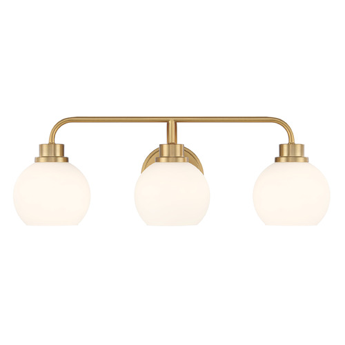 Meridian Natural Brass Bathroom Light