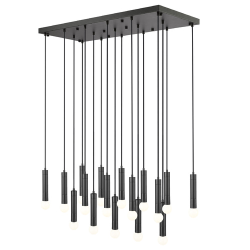 Z-Lite Z-Lite Stari Matte Black Multi-Light Pendant 1956P-17L-MB