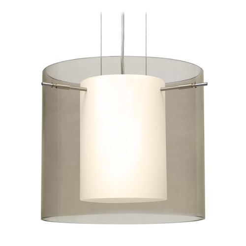 Besa Lighting Besa Lighting Pahu Satin Nickel LED Pendant Light 1KG-S18407-LED-SN