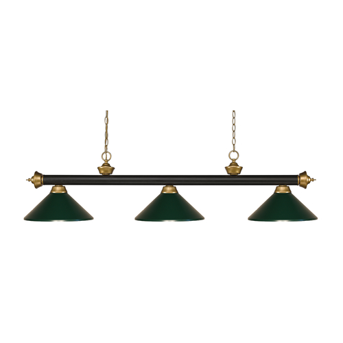 Riviera Bronze & Satin Gold Billiard Light by Z-Lite