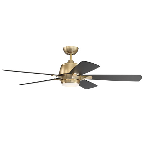 Stellar 52-Inch LED Fan in Satin Brass by Craftmade Lighting