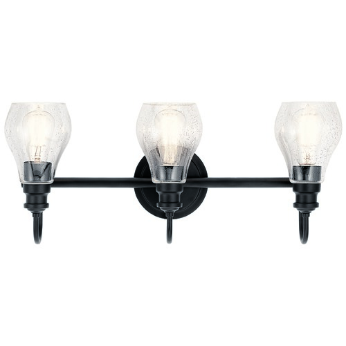 Greenbrier 23.75-Inch Black Vanity Light by Kichler Lighting