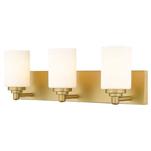 Z-Lite Soledad Brushed Gold Bathroom Light by Z-Lite 485-3V-BG