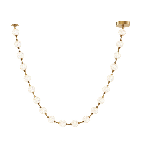 Marni 143-Inch Pendant in Natural Brass by Alora Lighting