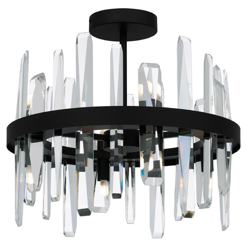 Quoizel Lighting Quoizel Lighting Regal Matte Black Semi-Flushmount Light PCRGL1716MBK