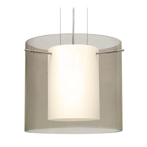 Besa Lighting Pahu Satin Nickel Pendant Light