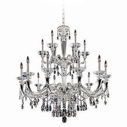 Allegri Crystal Jolivet Two Tone Silver Crystal Chandelier