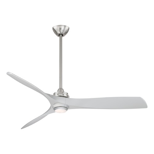 Minka Aire Aviation 60-Inch LED Fan in Brushed Nickel by Minka Aire F853L-BN/SL