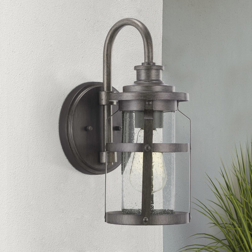 Haslett Antique Pewter Outdoor Wall Light by Progress Lighting