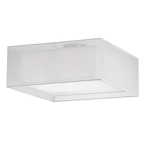 Kuzco Lighting Modern Brushed Nickel Semi-Flush Mount with Double Shade by Kuzco Lighting 52322W