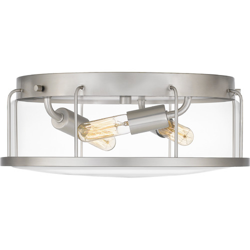 Quoizel Lighting Ludlow 13.25-Inch Flush Mount in Brushed Nickel by Quoizel Lighting LUD1613BN