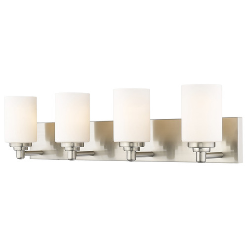 Z-Lite Soledad Brushed Nickel Bathroom Light by Z-Lite 485-4V-BN