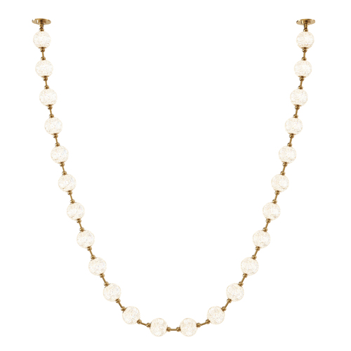 Marni Pendant in Natural Brass & Carved Acrylic by Alora Lighting