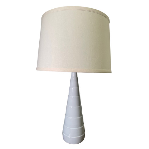 House Of Troy Scatchard White Matte Table Lamp with Empire Shade