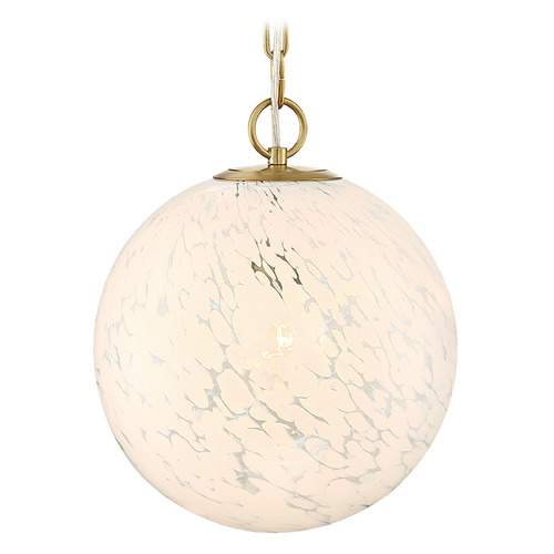 Designers Fountain Wine Flower Brushed Gold Pendant Light with Globe Shade