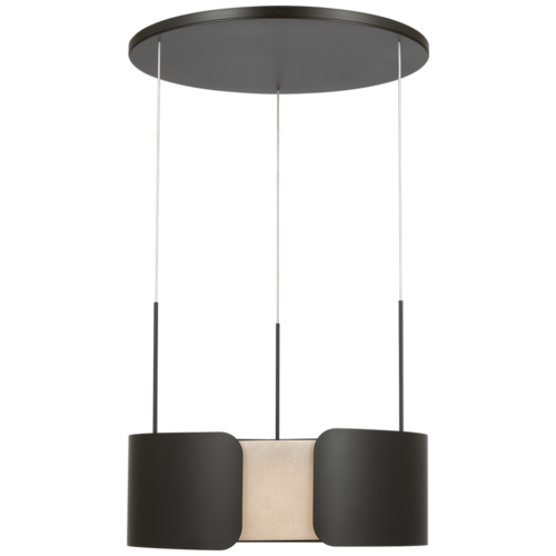 Armise 28-Inch LED Drum Chandelier in Matte Carbon by VC Signature