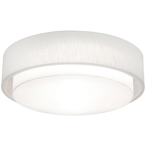 Afx Lighting Sanibel Linen White Flushmount Light