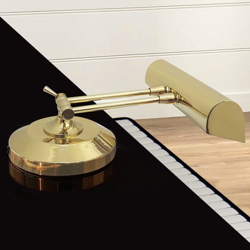 Upright Piano Lamp in Polished Brass by House of Troy Lighting