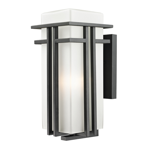 Abbey Black Outdoor Wall Light by Z-Lite