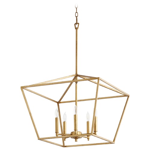 Gabriel Gold Leaf Pendant by Quorum Lighting