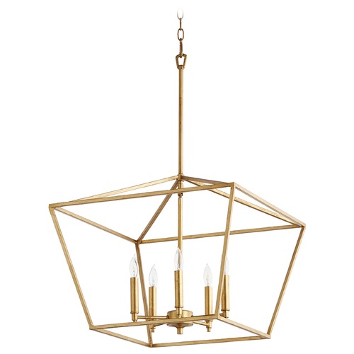 Quorum Lighting Gabriel Gold Leaf Pendant by Quorum Lighting 644-5-74