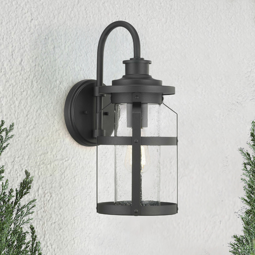 Haslett Black Medium Outdoor Wall Light by Progress Lighting
