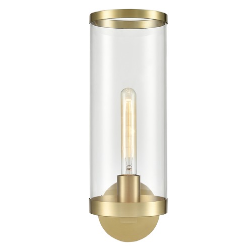 Revolve II Natural Brass Sconce by Alora Lighting