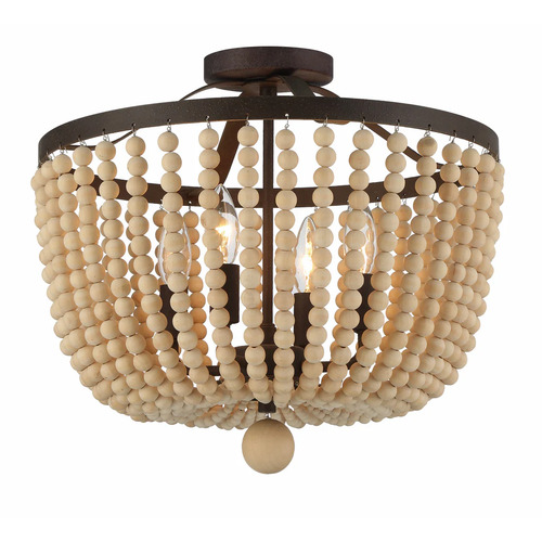 Crystorama Lighting Rylee 16.50-Inch Semi-Flush in Forged Bronze by Crystorama Lighting 604-FB_CEILING