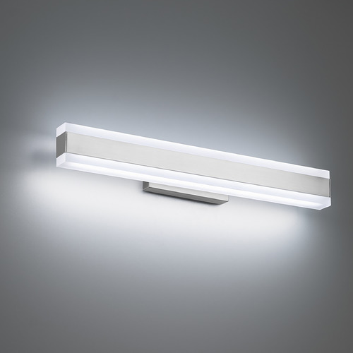 Modern Forms by WAC Lighting Cinch Brushed Nickel LED Vertical Bathroom Light by Modern Forms WS-34119-27-BN