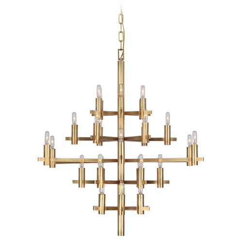 Visual Comfort Signature Collection Chapman & Myers Sonnet Chandelier in Antique Brass by Visual Comfort Signature CHC5630AB
