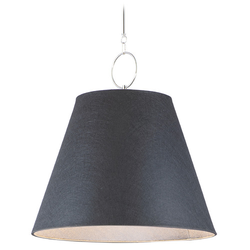 Maxim Lighting Maxim Lighting Acoustic Polished Nickel Pendant Light with Empire Shade 14438BKPN