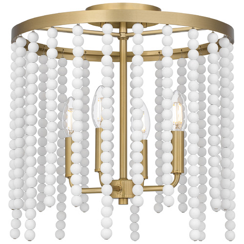 Quoizel Lighting Apelle Aged Brass Semi-Flushmount Light