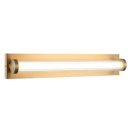 Matteo Lighting Athena Aged Gold Brass LED Vertical Bathroom Light