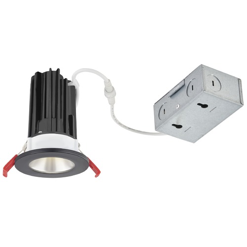 2'' LED Canless 15W Black/Brushed Nickel Recessed Downlight 2700K 38Deg IC Rated By Recesso