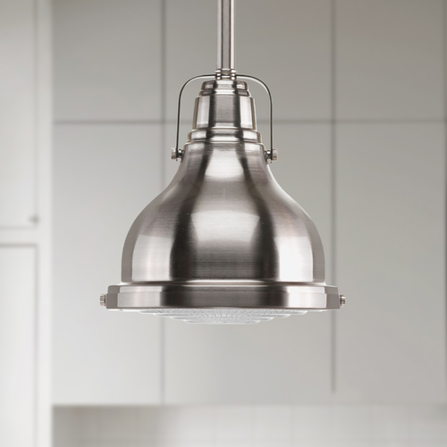 Progress Lighting Coastal LED Mini Pendant in Brushed Nickel by Progress Lighting P5050-09