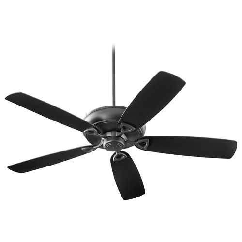 Alto Noir Ceiling Fan Without Light by Quorum Lighting
