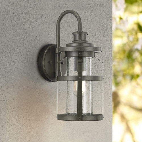 Haslett Antique Pewter Medium Outdoor Wall Light by Progress Lighting