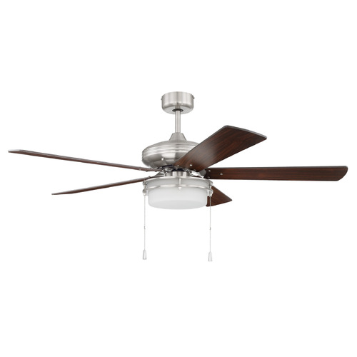 Craftmade Lighting Stonegate Brushed Polished Nickel LED Ceiling Fan by Craftmade Lighting STO52BNK5