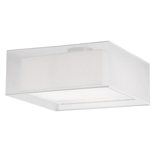 Kuzco Lighting Modern Brushed Nickel Semi-Flush Mount with Double Shade by Kuzco Lighting 52323W