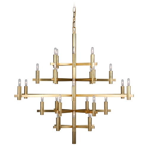 Visual Comfort Signature Collection Chapman & Myers Sonnet Large Chandelier in Brass by Visual Comfort Signature CHC5632AB