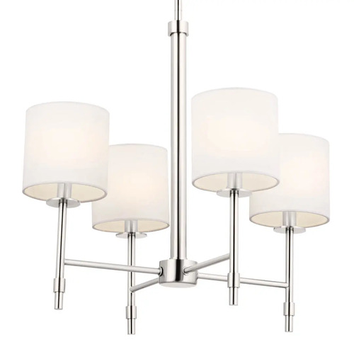 Kichler Lighting Ali 20-In Chandelier with Fabric Shades in Nickel by Kichler Lighting 52504PN