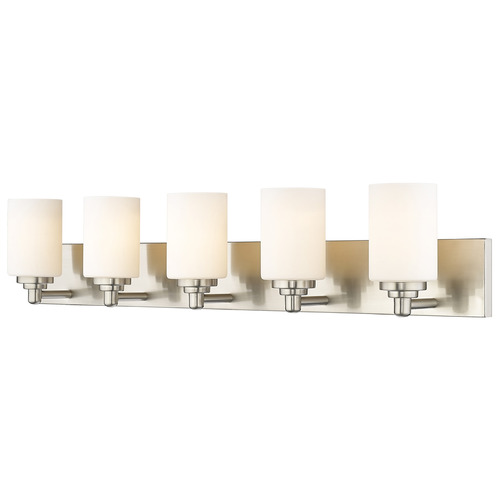 Z-Lite Soledad Brushed Nickel Bathroom Light by Z-Lite 485-5V-BN