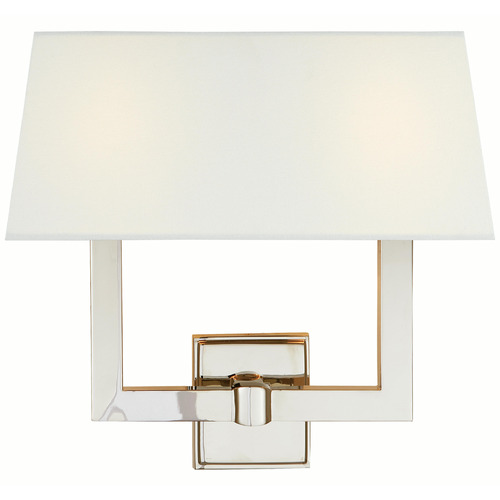 Visual Comfort Signature Collection Visual Comfort Signature Collection Chapman & Myers Square Tube Polished Nickel Sconce SL2820PN-L2