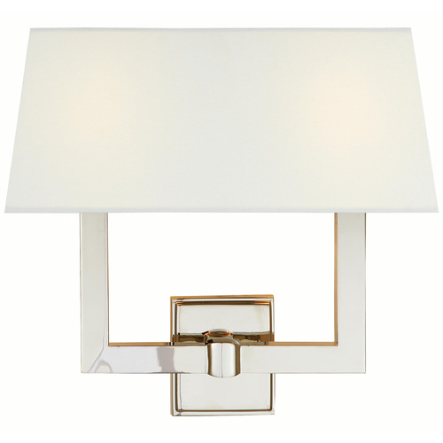 Visual Comfort Signature Collection Chapman & Myers Square Tube Polished Nickel Sconce