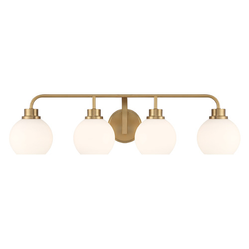 Meridian Natural Brass Bathroom Light