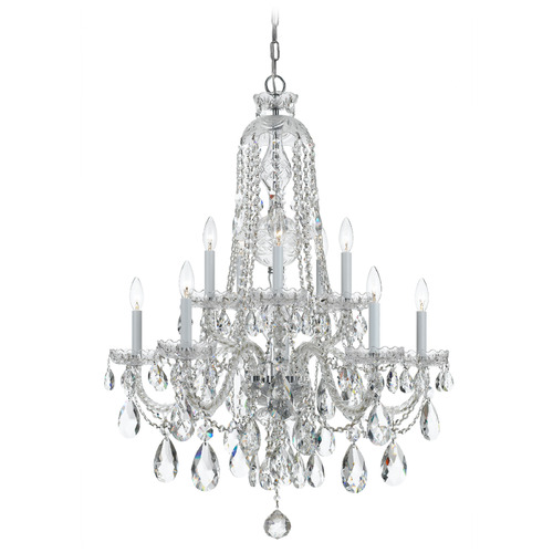 Crystorama Lighting Crystorama Lighting Traditional Crystal Polished Chrome Crystal Chandelier 1110-CH-CL-S