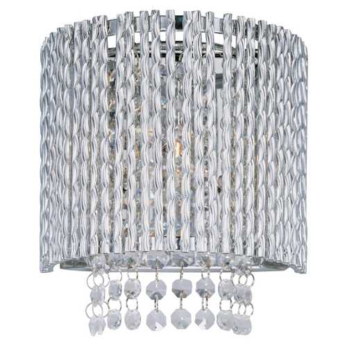 ET2 Lighting Spiral Crystal Wall Sconce in Polished Chrome by ET2 Lighting E23130-10PC