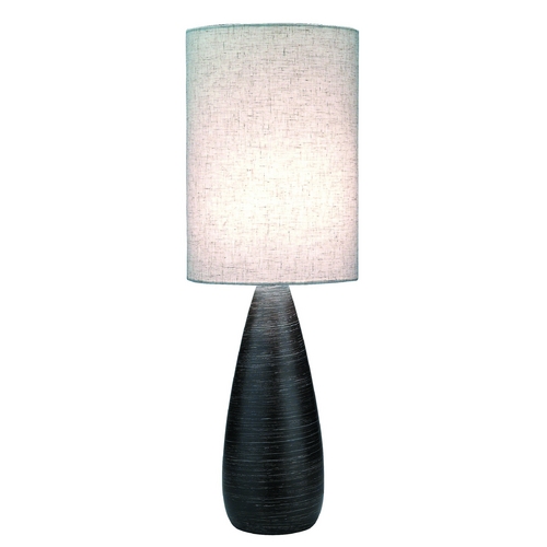 Lite Source Lighting Table Lamp with White Shade in Dark Bronze Finish LS-2999