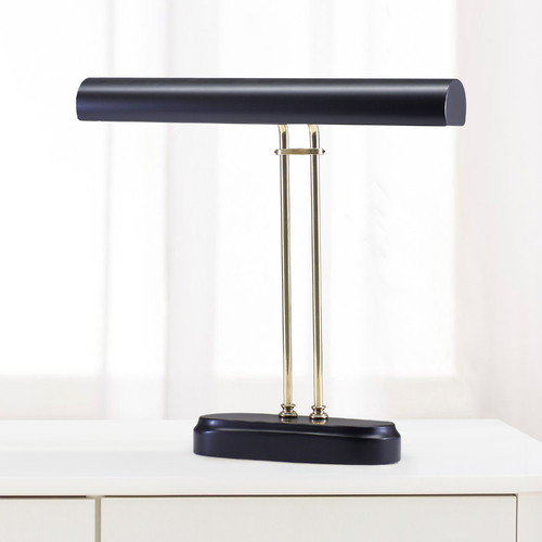 Digital Piano Lamp in Black & Brass by House of Troy Lighting